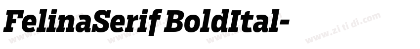 FelinaSerif BoldItal字体转换
